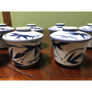 昭和レトロ　竹笹柄　茶碗蒸し碗(食器)