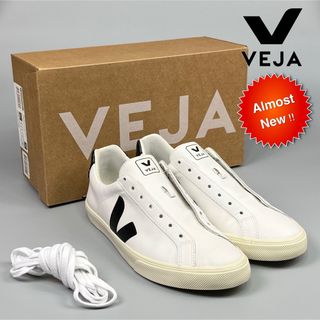 ヴェジャ(VEJA)のVEJA☆着用１回のみ極美品♪♪ エスプラー 白×黒 ローカットレザースニーカー(スニーカー)