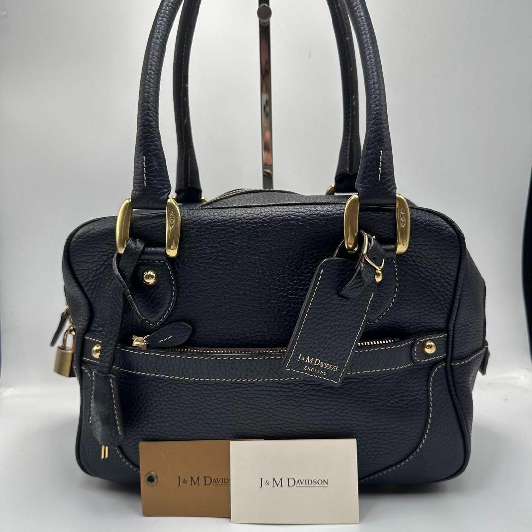 極美品・付属品完備✨J&M DAVIDSON トートバッグ シボ革 ブラック 極美品・付属品完備✨J&M DAVIDSON トートバッグ シボ革 ブラック