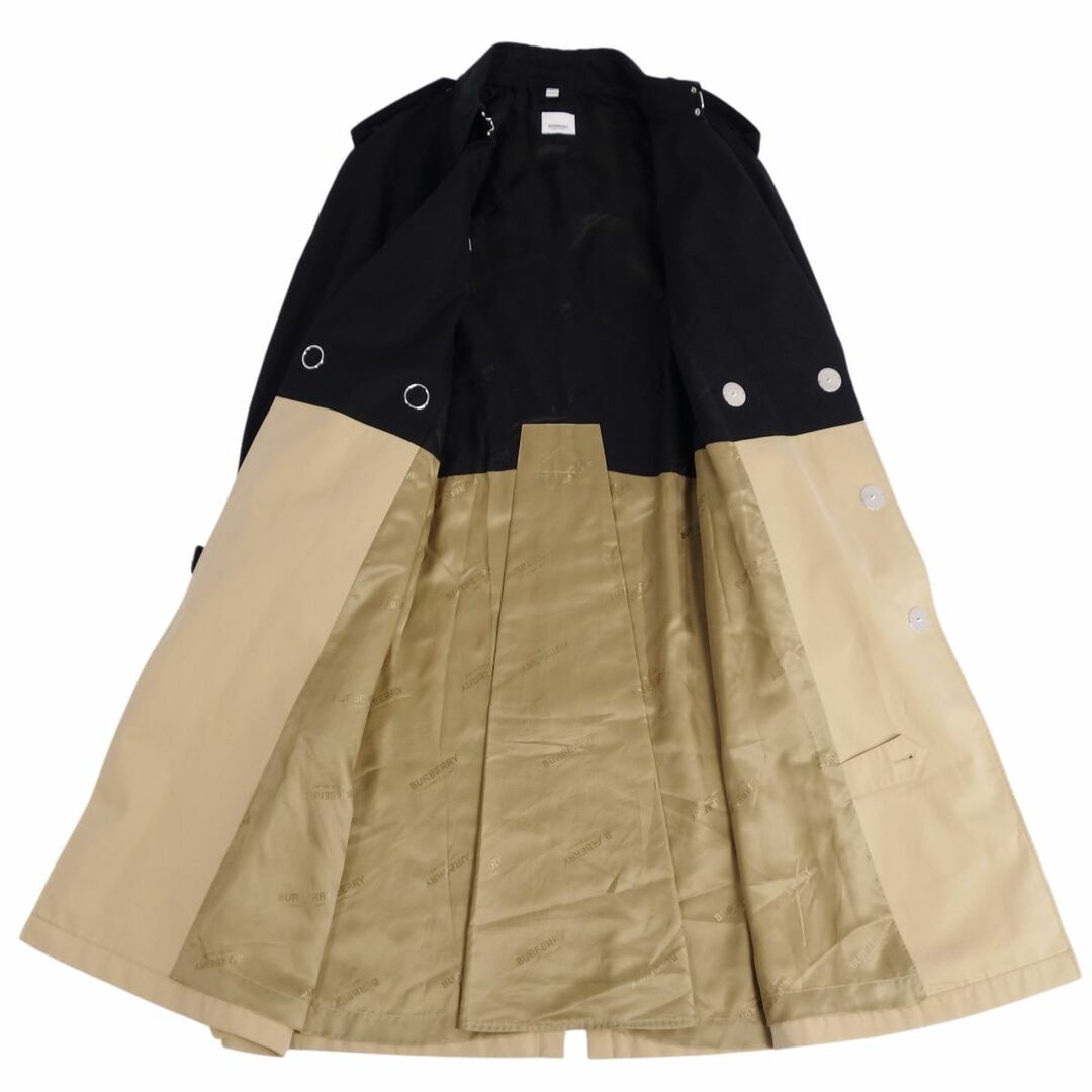 BURBERRY(バーバリー)の美品 バーバリー BURBERRY コート トレンチコート バイカラー コットンギャバジン アウター メンズ 48(M相当) ブラック/ベージュ メンズのジャケット/アウター(トレンチコート)の商品写真