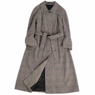 バーバリー(BURBERRY)の美品 Vintage バーバリー Burberrys コート 英国製 ステンカラーコート バルマカーンコート チェック ウール アウター レディース 6(S相当) ブラック/グレー/レッド(その他)