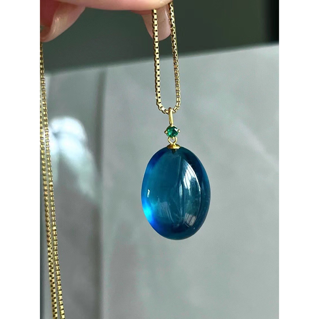 天然石⭐︎【高級】天然 アクアマリン ペンダントトップ k18 5.5g 天然石⭐︎【高級】天然 アクアマリン ペンダントトップ k18 5.5g