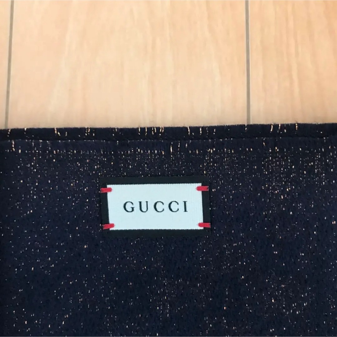 Gucci(グッチ)のGUCCI  マフラー/ストール/ショール　ネイビー メンズのファッション小物(ストール)の商品写真