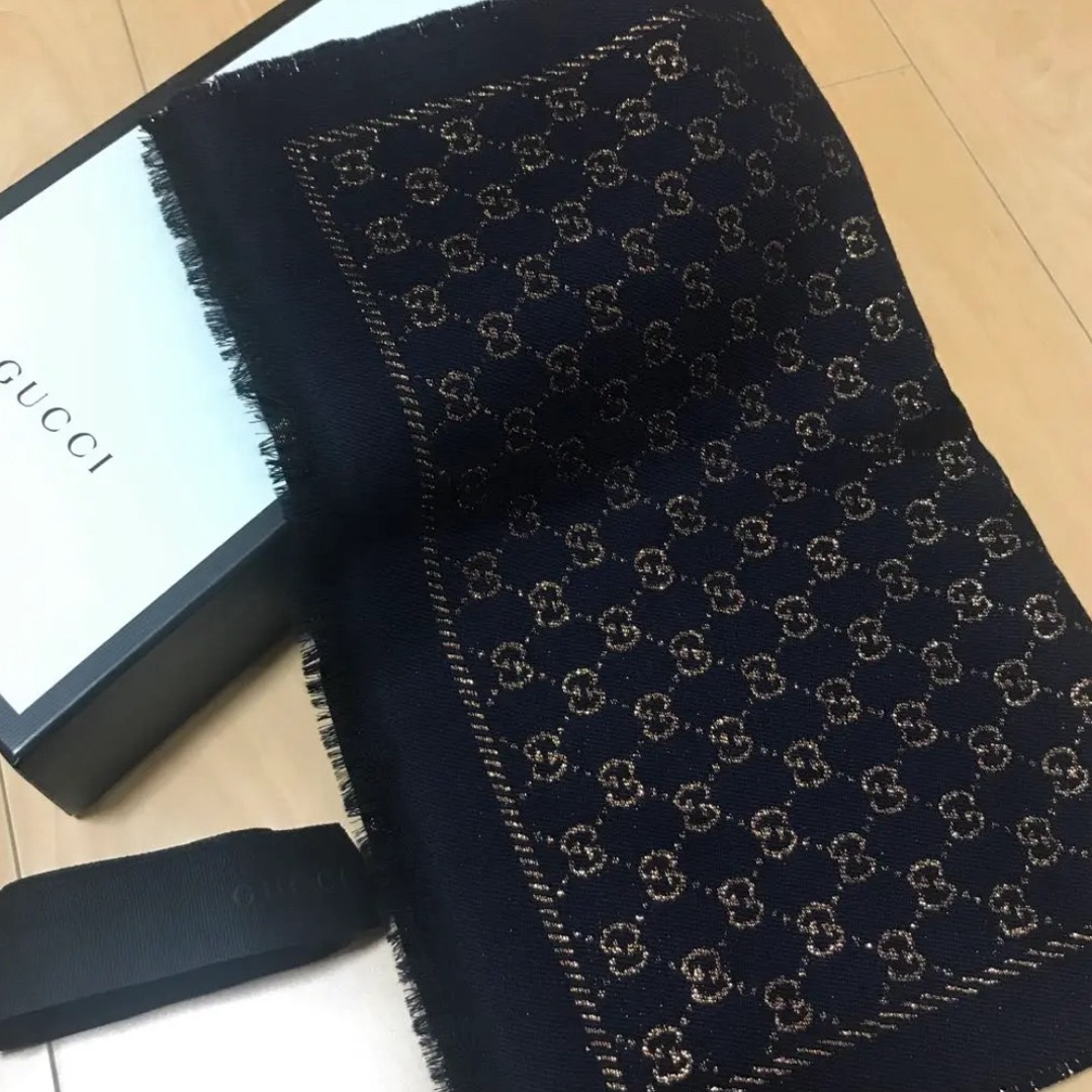 Gucci(グッチ)のGUCCI  マフラー/ストール/ショール　ネイビー メンズのファッション小物(ストール)の商品写真