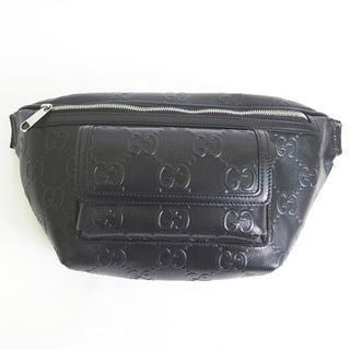 Gucci - グッチ GGエンボス レザー ボディバッグ ブラック 645093 1W3CN