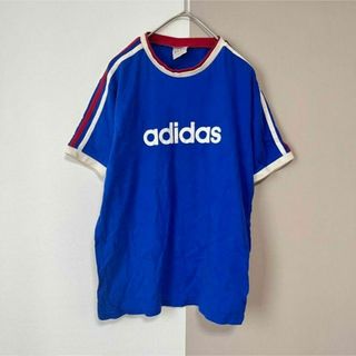 アディダス(adidas)のadidas 半袖Tシャツ スポーティ【160】スリーブライン　ロゴプリント(Tシャツ/カットソー)