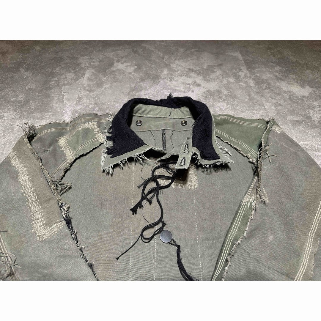 レアMINUS  SLASH SEAM CHORE JACKET KHA2 メンズのジャケット/アウター(カバーオール)の商品写真