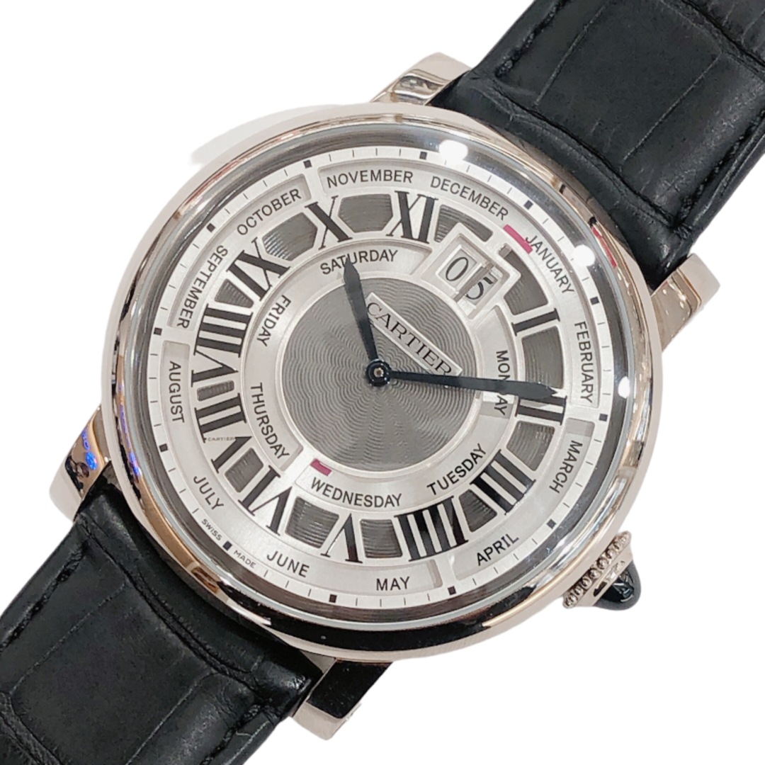 Cartier(カルティエ)の　カルティエ Cartier ロトンド ドゥ カルティエ アニュアルカレンダー W15800002 シルバー K18WG/純正バックル 手巻き メンズ 腕時計 メンズの時計(その他)の商品写真