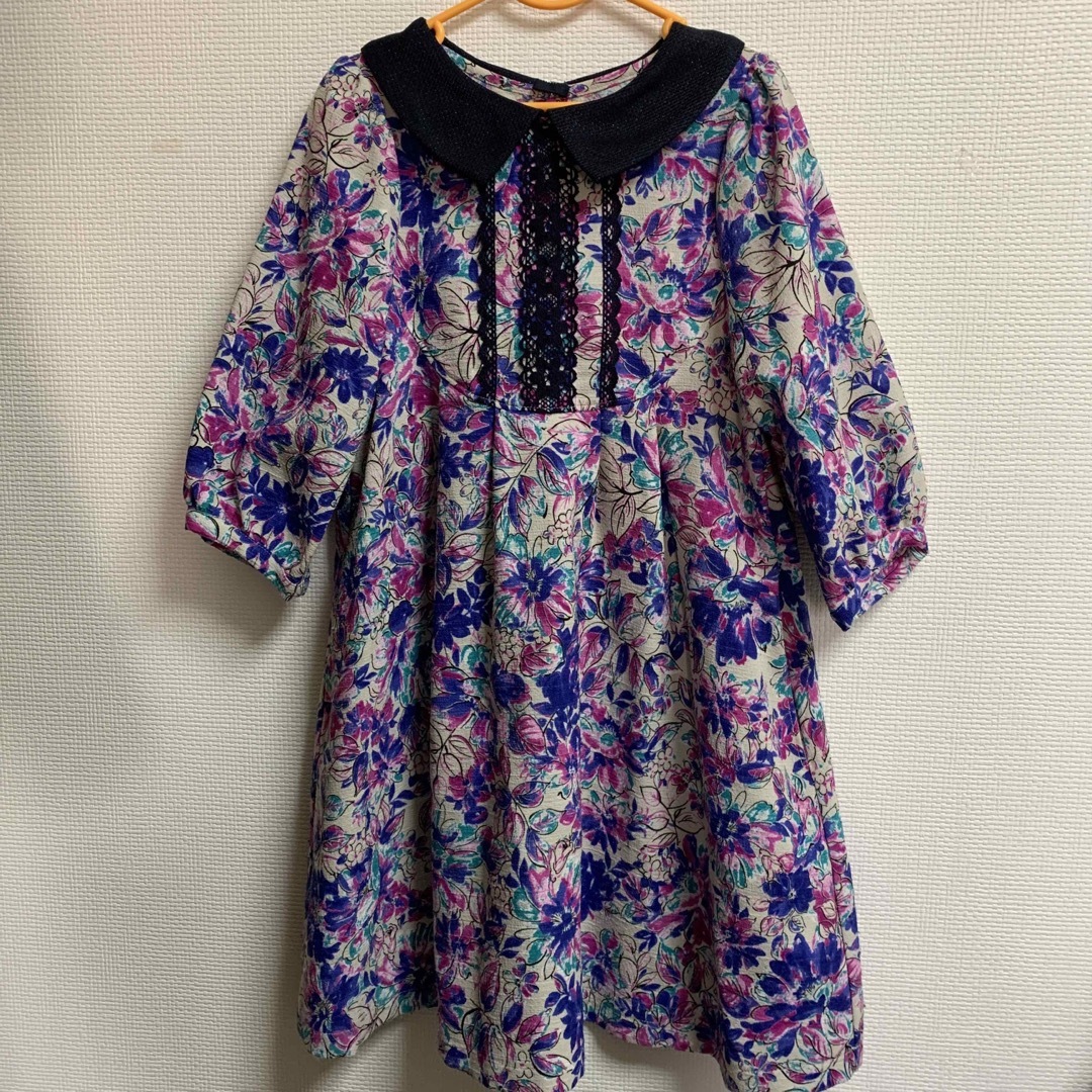 アナスイミニ　花柄ワンピース　130キッズ服女の子用(90cm~)