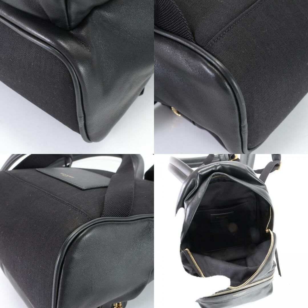Saint Laurent(サンローラン)の新品同様 サンローラン パリ レザー リュックサック バックパック ショルダー バッグ ブラック 黒 メンズ レディース EEM E23-2 メンズのバッグ(バッグパック/リュック)の商品写真