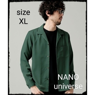 ナノユニバース(nano・universe)の【美品】《WEB限定》ドレープオープンカラーシャツ(シャツ)
