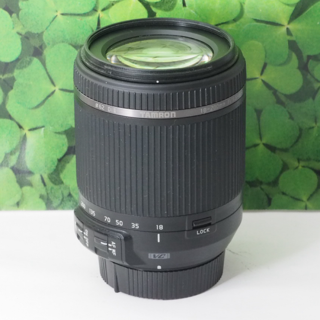 TAMRON(タムロン)の【美品】タムロン❤️18-200mm Di II VC望遠レンズ❤️ニコン用 スマホ/家電/カメラのカメラ(レンズ(ズーム))の商品写真