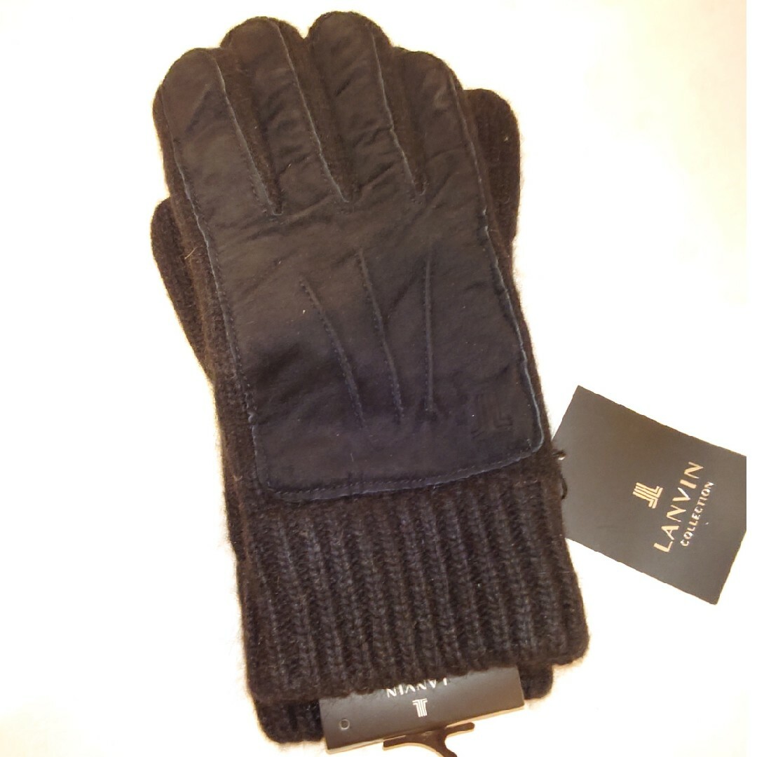 LANVIN COLLECTION(ランバンコレクション)のランバン コレクション メンズ手袋 アンゴラ 黒 メンズのファッション小物(手袋)の商品写真