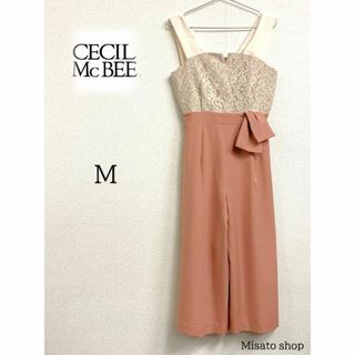 セシルマクビー(CECIL McBEE)の★CECIL McBEE★ セシルマクビー レース切替 コンビ サロペットピンク(オールインワン)