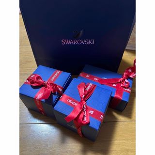 スワロフスキー(SWAROVSKI)のスワロフスキー　クリスタルSWAROVSKIクリスマスサンタ&スノーマン雪だるま(置物)