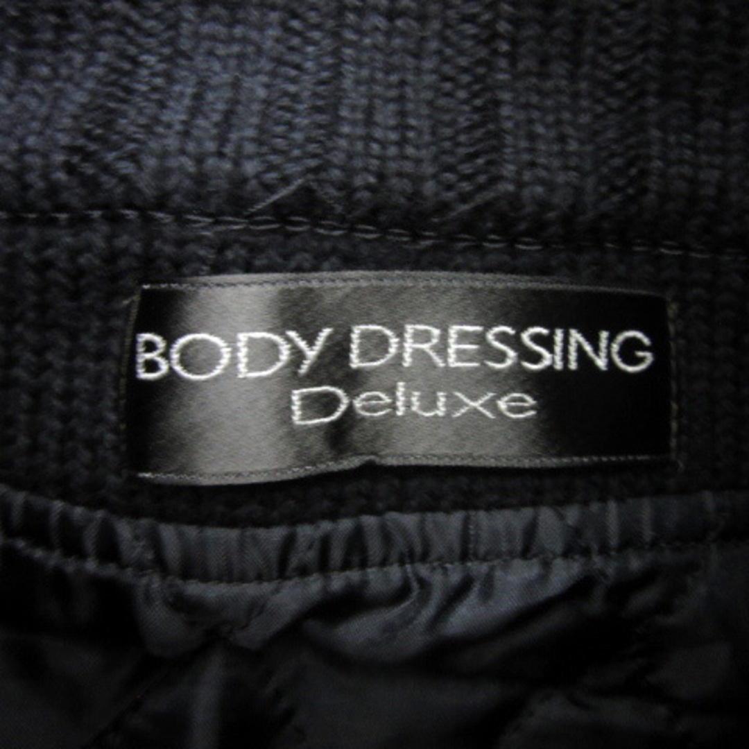 BODY DRESSING Deluxe(ボディドレッシングデラックス)のボディドレッシングデラックス 中綿ニットジャケット 無地 ウール 38 黒 レディースのジャケット/アウター(その他)の商品写真