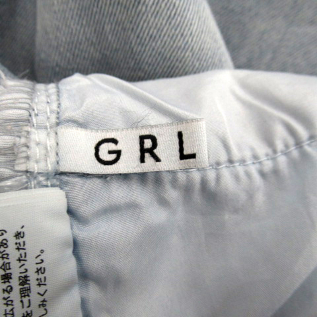 GRL(グレイル)のグレイル ウエストホックタックデニムパンツ ジーンズ S ライトブルー レディースのパンツ(デニム/ジーンズ)の商品写真