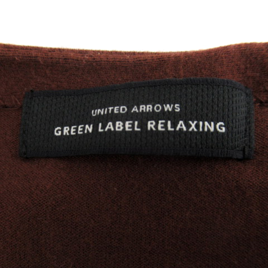 UNITED ARROWS green label relaxing(ユナイテッドアローズグリーンレーベルリラクシング)のグリーンレーベルリラクシング ニット カットソー 長袖 Vネック 茶 ブラウン レディースのトップス(ニット/セーター)の商品写真