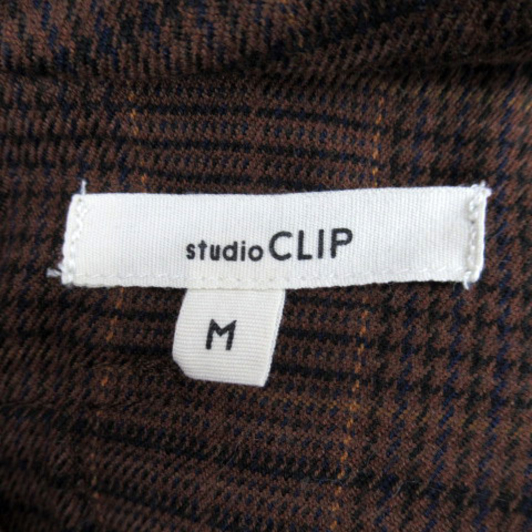 STUDIO CLIP(スタディオクリップ)のスタディオクリップ フレアスカート グレンチェック柄 総柄 ベルト付き M 茶 レディースのスカート(ロングスカート)の商品写真