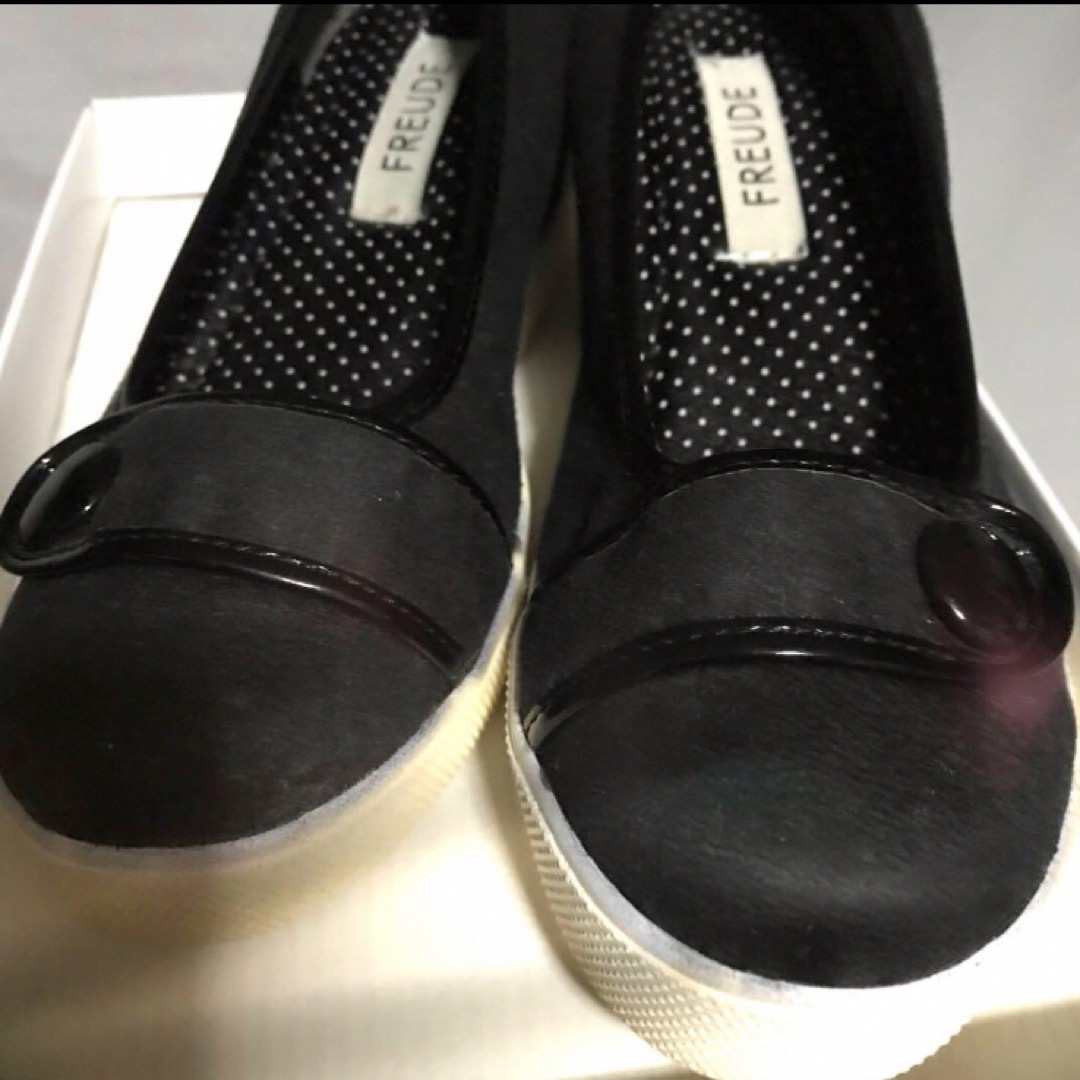 しまむら(シマムラ)のレディース　靴　しまむら　アベイル　ヒール　パンプス　ブーツ　黒　ブラック　水玉 レディースの靴/シューズ(ハイヒール/パンプス)の商品写真