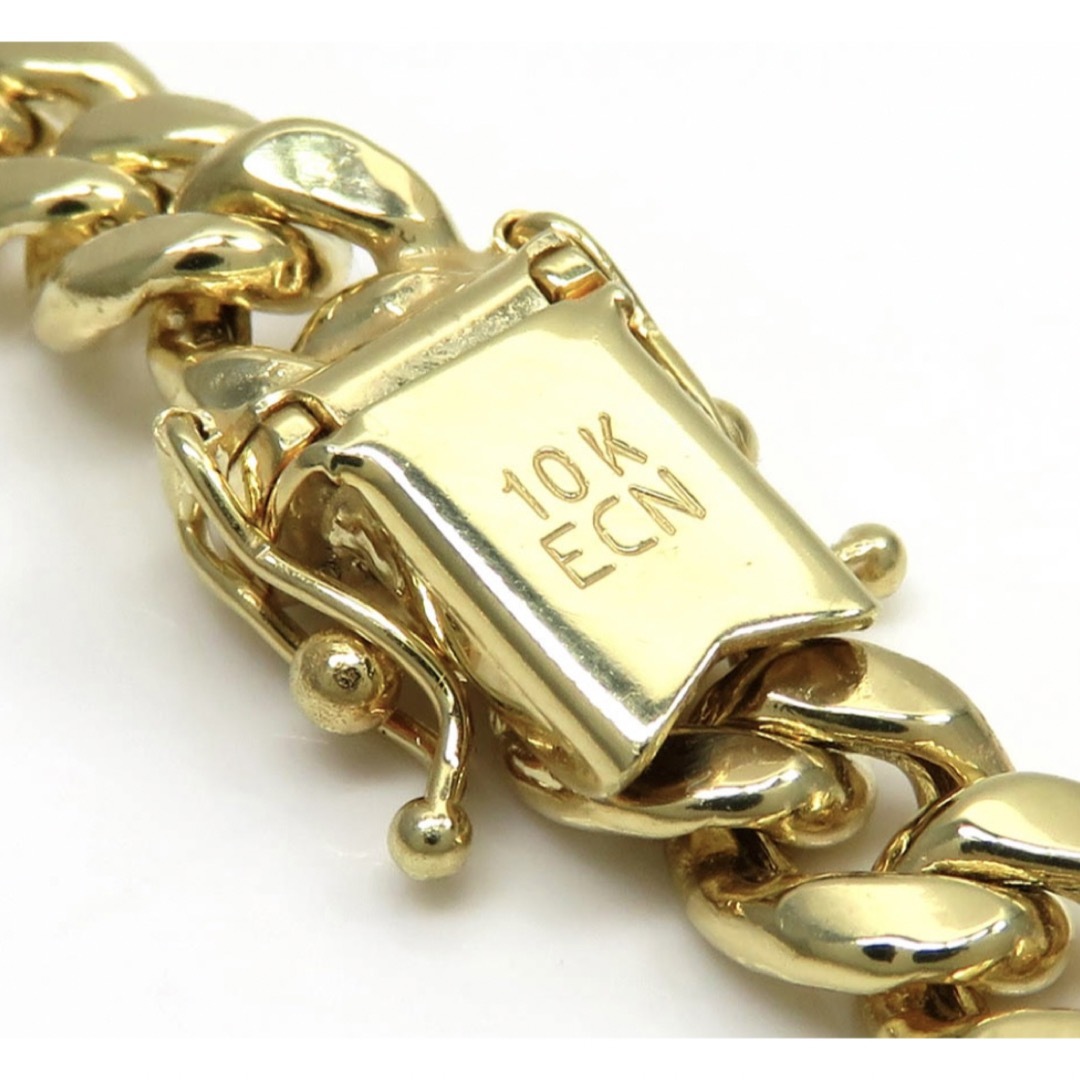 10K gold Miami cuban link chain 7.5 メンズのアクセサリー(ネックレス)の商品写真