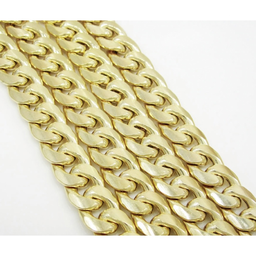 10K gold Miami cuban link chain 7.5 メンズのアクセサリー(ネックレス)の商品写真