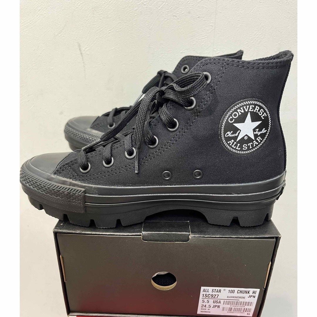 ALL STAR（CONVERSE）(オールスター)の新品/未使用/コンバース：オールスター100チャンクHI厚底、撥水24.0 レディースの靴/シューズ(スニーカー)の商品写真