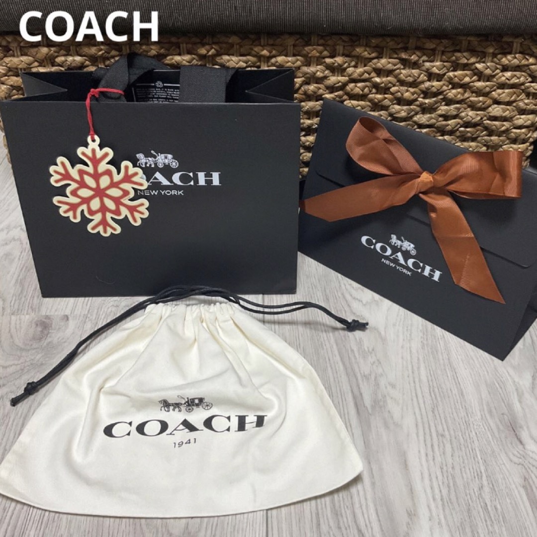 COACH - ☆COACH コーチ ギフトラッピング4点セット 紙袋 ギフト COACH - ☆COACH コーチ ギフトラッピング4点セット 紙袋 ギフト