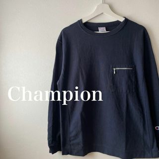 チャンピオン(Champion)のChampion チャンピオン　袖ロゴ入り　胸ポケット　長袖　薄手　トレーナー(その他)