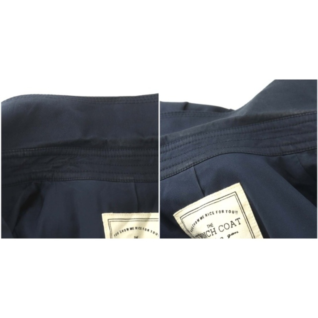 VICKY(ビッキー)のビッキー VICKY トレンチコート ロング丈 ベルト付き コットン 1 S 紺 レディースのジャケット/アウター(トレンチコート)の商品写真