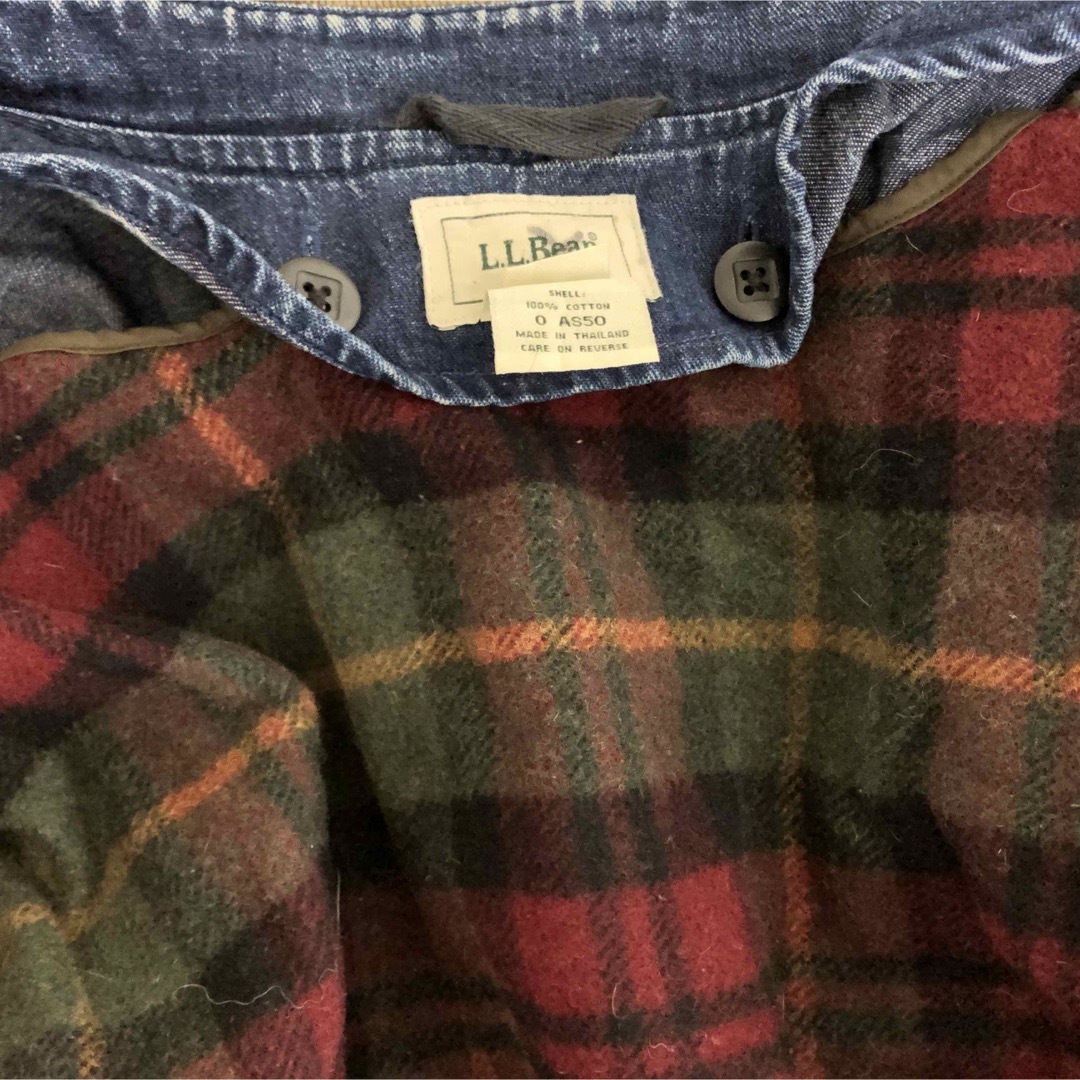 L.L.Bean(エルエルビーン)の【エルエルビーン】カバーオール　ブランケット　チェック　インディゴ　デニムW レディースのジャケット/アウター(その他)の商品写真