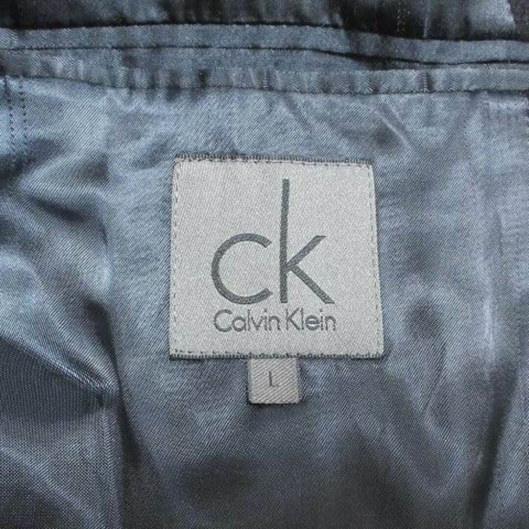 ck Calvin Klein(シーケーカルバンクライン)のシーケーカルバンクライン チェスターコート ロング カシミヤ混 黒 ■GY09 メンズのジャケット/アウター(チェスターコート)の商品写真