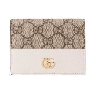 グッチ(Gucci)のGICCI ★ GGマーモント ダブルG 二つ折り 財布 ホワイト(財布)