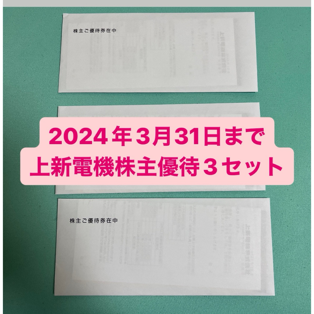 上新電機　株主優待券5000円分×3(15000円分) エンタメ/ホビーのエンタメ その他(その他)の商品写真