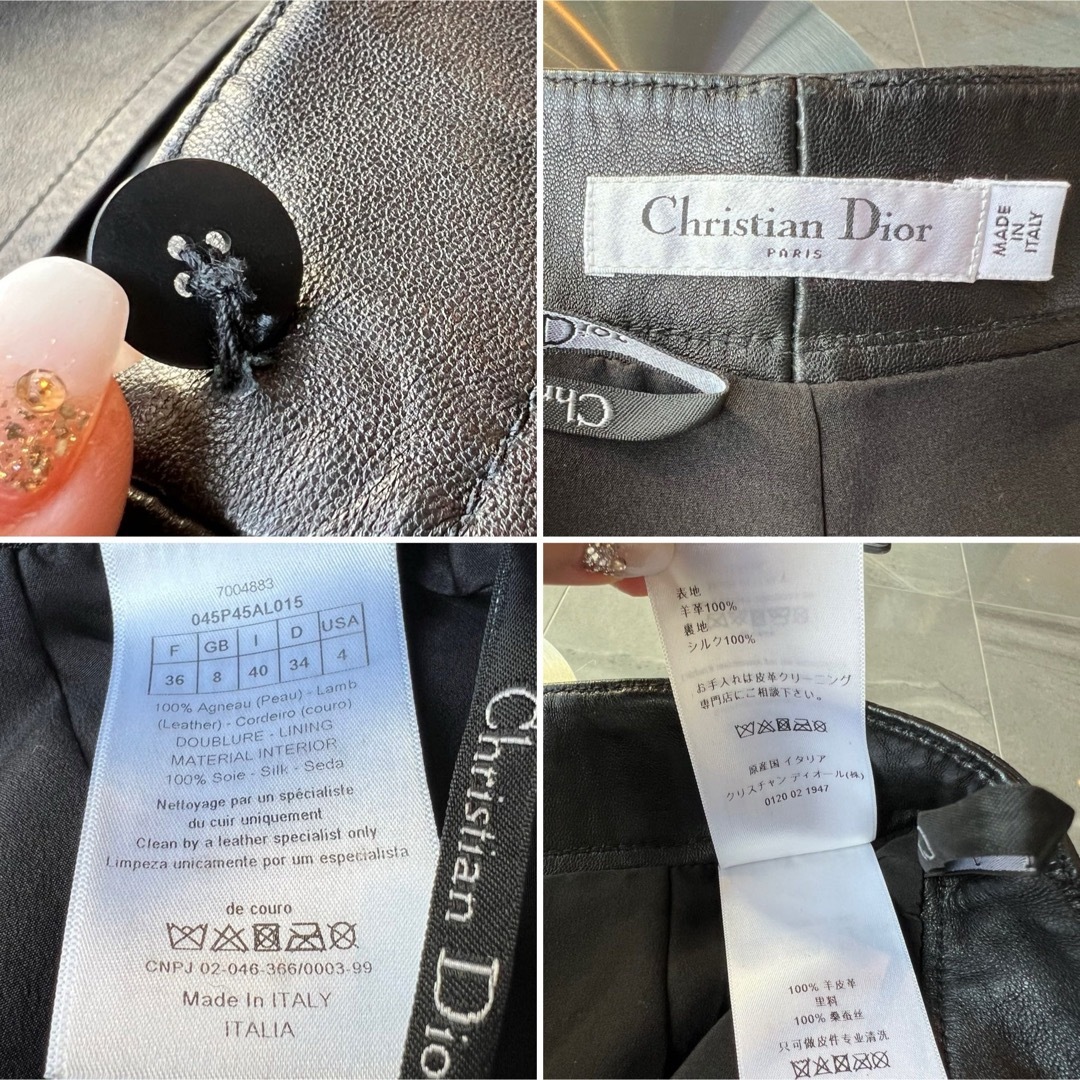 Christian Dior(クリスチャンディオール)のChristian Dior ★レザー★CDバックル ラップショートパンツ レディースのパンツ(ショートパンツ)の商品写真