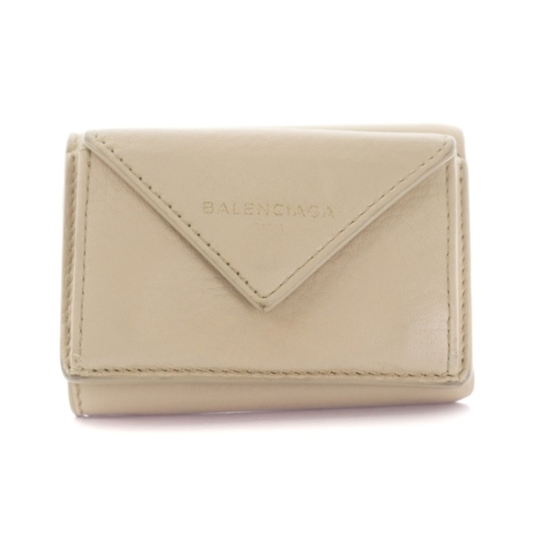 Balenciaga(バレンシアガ)のバレンシアガ ペーパーミニウォレット 三つ折り財布 レザー 591446 レディースのファッション小物(財布)の商品写真