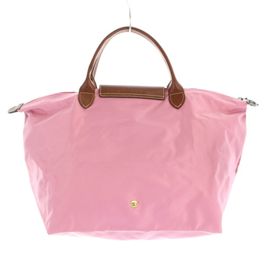 LONGCHAMP(ロンシャン)のロンシャン ルプリアージュ トートバッグ ハンドバッグ 切替 ピンク 茶色 レディースのバッグ(トートバッグ)の商品写真