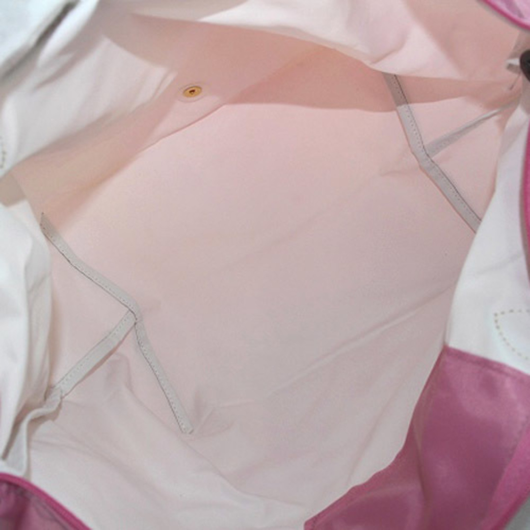 LONGCHAMP(ロンシャン)のロンシャン ルプリアージュ トートバッグ ハンドバッグ 切替 ピンク 茶色 レディースのバッグ(トートバッグ)の商品写真
