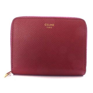 セリーヌ(celine)のセリーヌ コンパクトジップ ウォレット 新ロゴ 財布 カードケース 赤(財布)