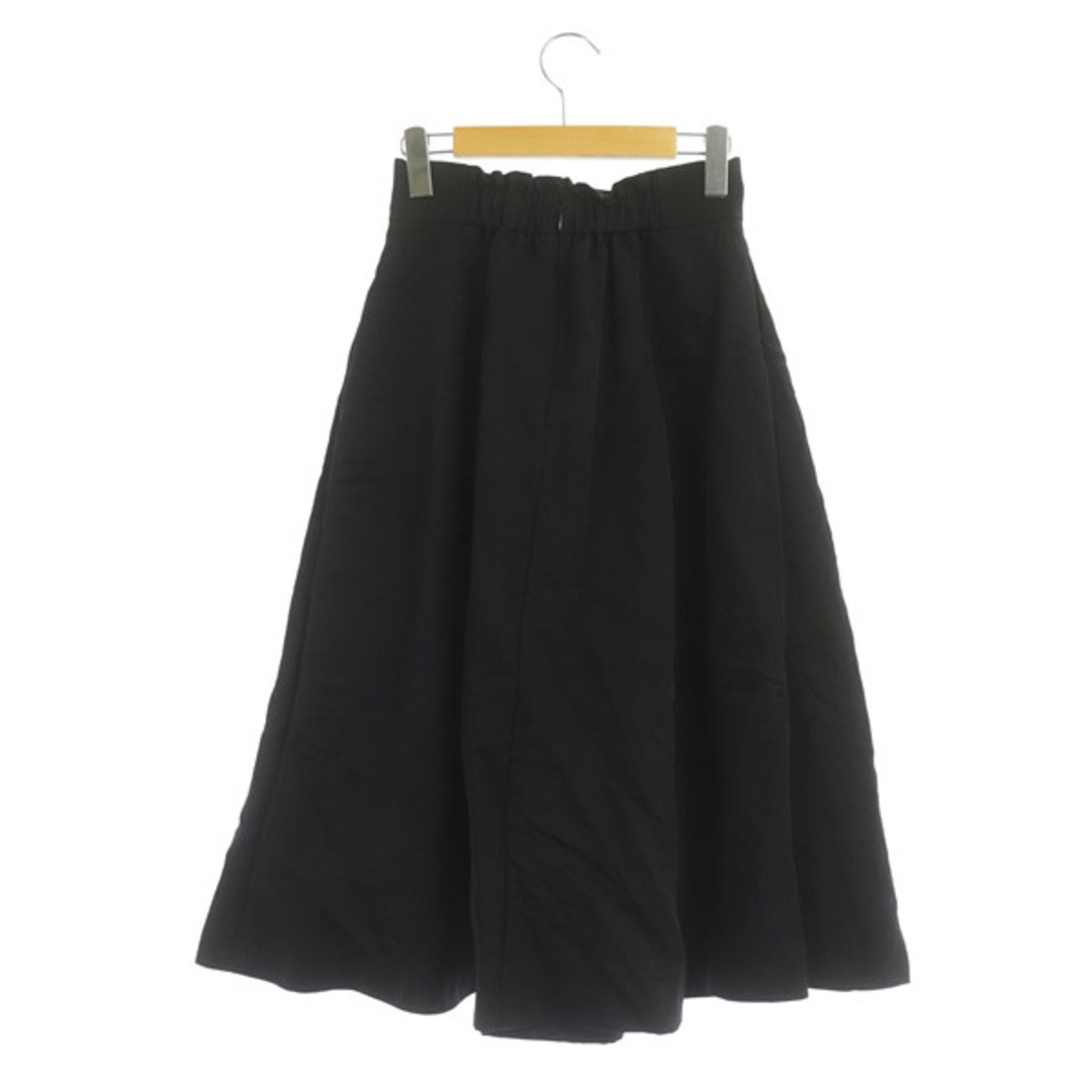 tiara(ティアラ)のティアラ Tiara タックフレアスカート ロング ナイロン 2 黒 ブラック レディースのスカート(ロングスカート)の商品写真