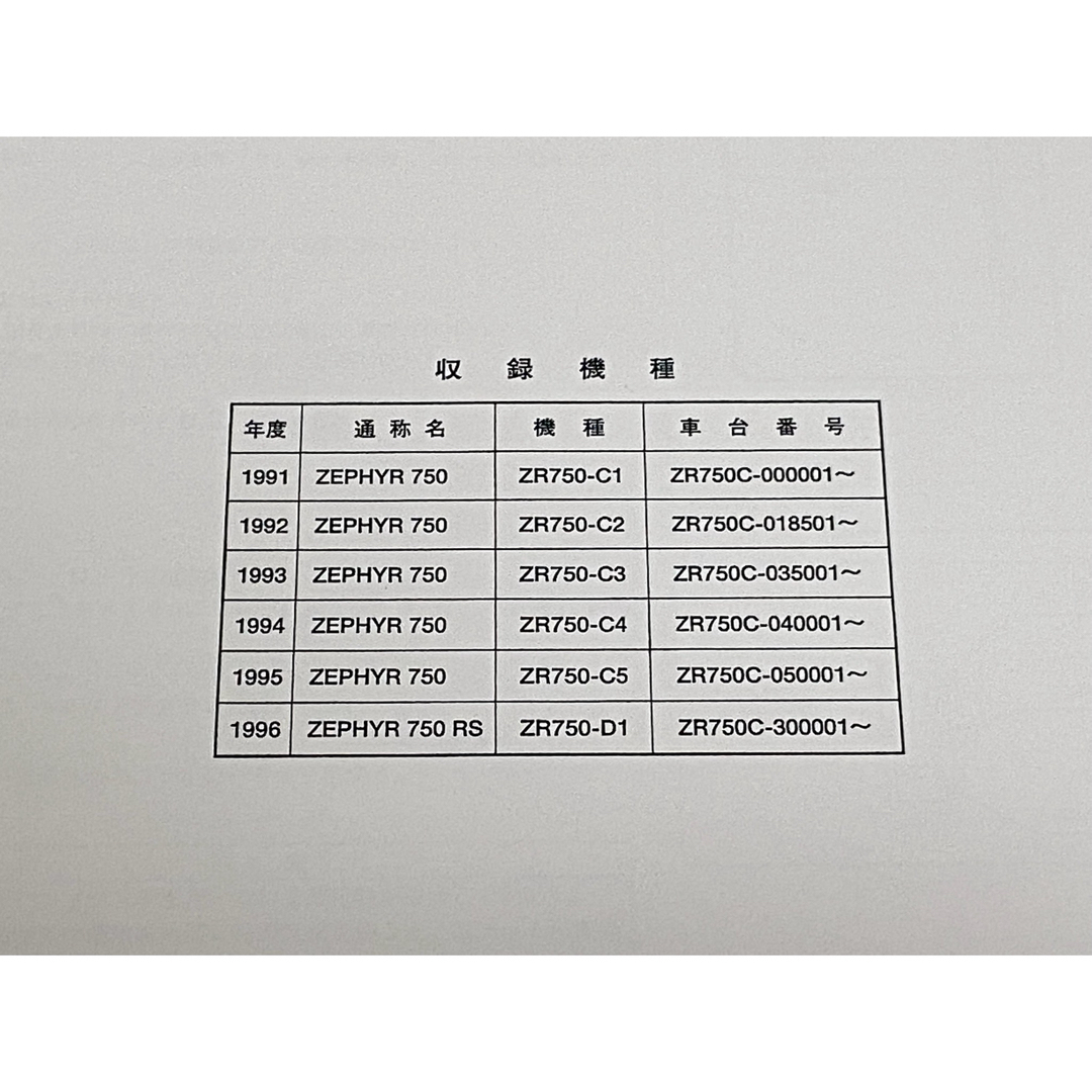 ☆ゼファー750☆サービスマニュアル 750RS ZEPHYRカワサキ 送料無料 自動車/バイクのバイク(カタログ/マニュアル)の商品写真