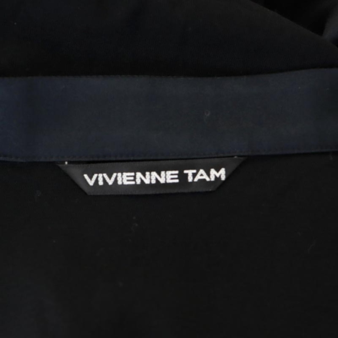 VIVIENNE TAM(ヴィヴィアンタム)のヴィヴィアンタム パワーネット 刺繍 ノースリーブ カットソー シアー 1 黒 レディースのトップス(カットソー(半袖/袖なし))の商品写真