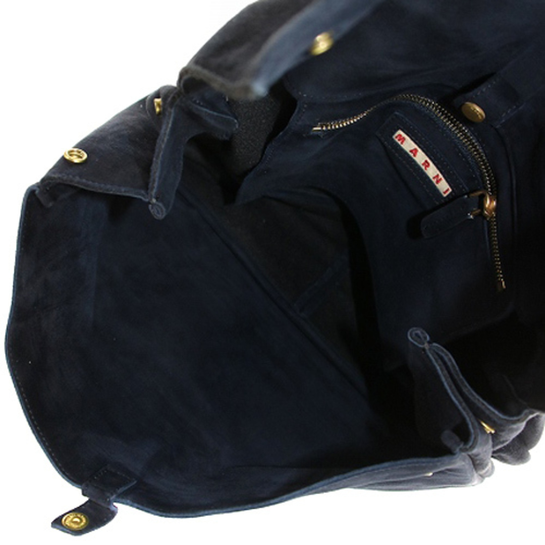 Marni(マルニ)のマルニ スエード トップハンドル バッグ 紺 レディースのバッグ(ハンドバッグ)の商品写真