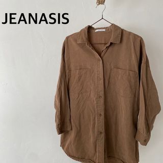 ジーナシス(JEANASIS)のジーナシス　ブラウン　シャツ　トップス　フリーサイズ(シャツ/ブラウス(長袖/七分))