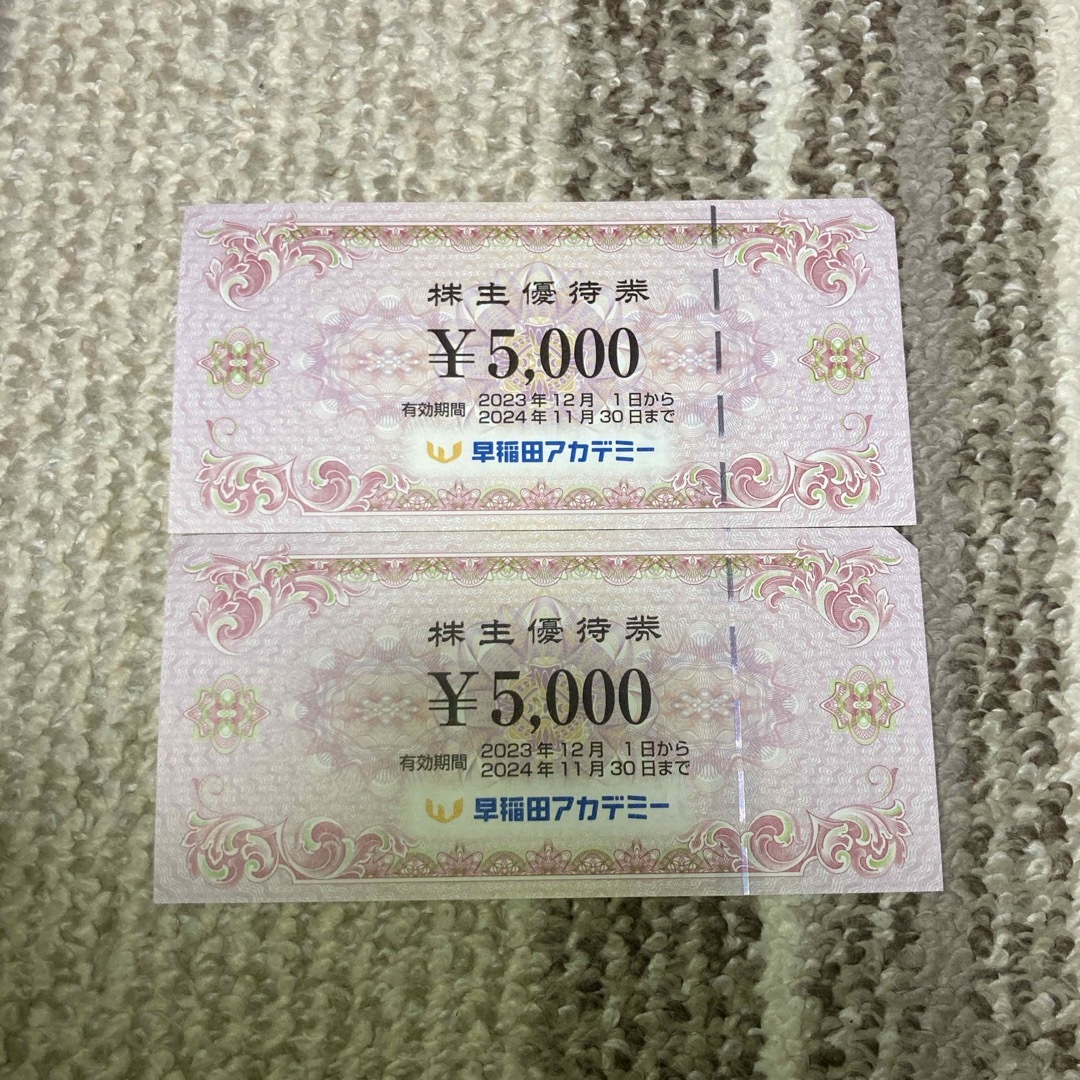 でおすすめアイテム。 早稲田アカデミー 株主優待券 5000円×2枚 - 優待