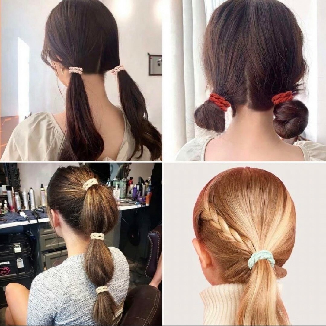 ヘアゴム　15本セット　髪ゴム　ポニーテールチューブ　跡がつかない　絡まないm2 レディースのヘアアクセサリー(ヘアゴム/シュシュ)の商品写真