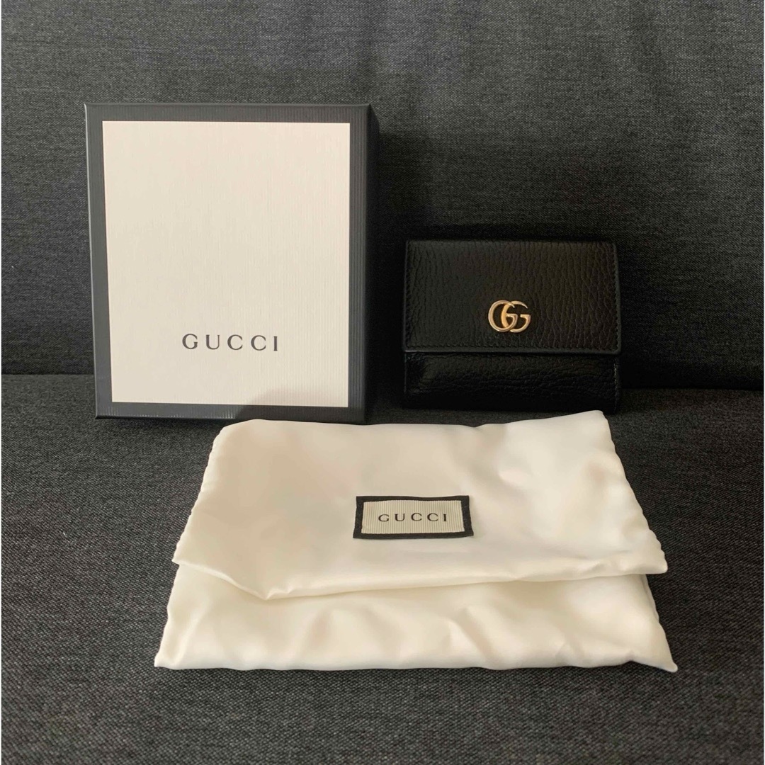 Gucci(グッチ)のGUCCI GGマーモント レザー 三つ折り 財布 524672 レディースのファッション小物(財布)の商品写真