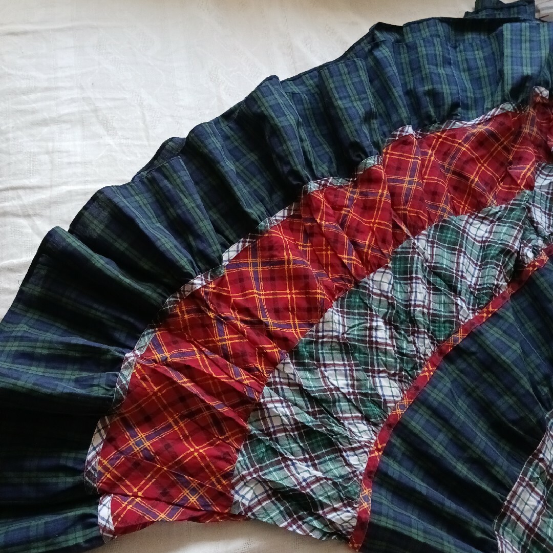 難あり　usa製　sunny　SPORT　ギンガムチェック　ロングスカート レディースのスカート(ロングスカート)の商品写真