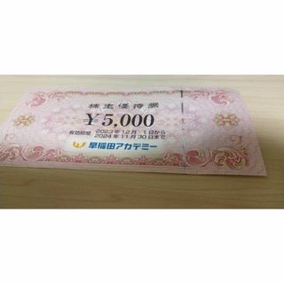 早稲田アカデミー　株主優待券　5000円分(その他)