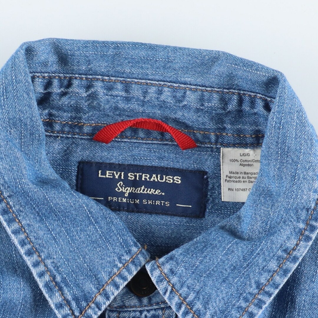 Levi's(リーバイス)の古着 リーバイス Levi's SIGNATURE 長袖 デニムシャツ メンズL /eaa398828 メンズのトップス(シャツ)の商品写真